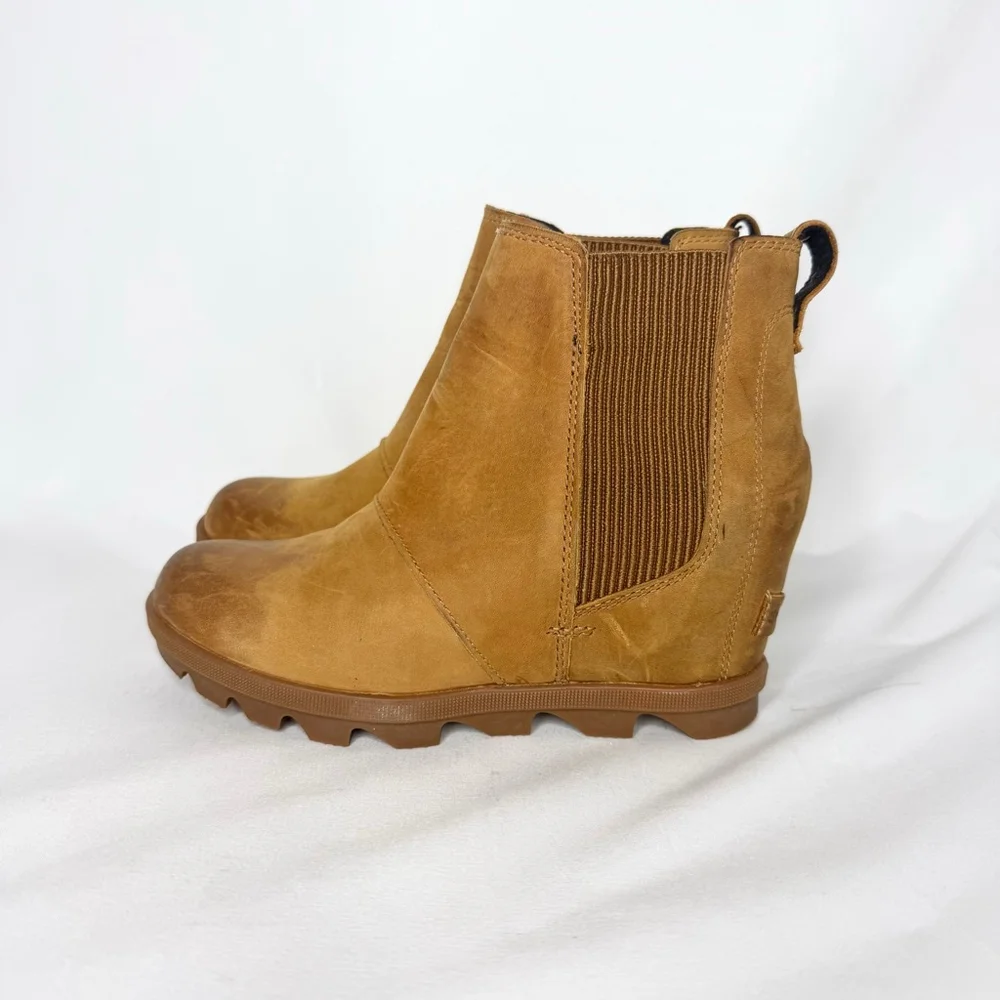 Women's Sorel Brown Joan Rhapsody Wedge Ankle Boots 6.5